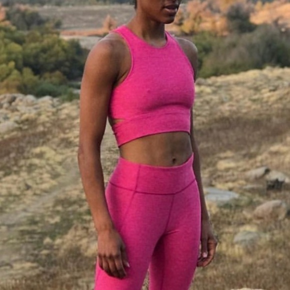 Outdoor Voices Slashback Crop Top, Flamingo - Picture 6 of 8